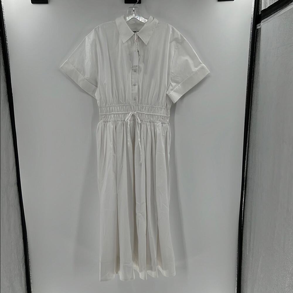 J. Crew White Midi Shirt Dress